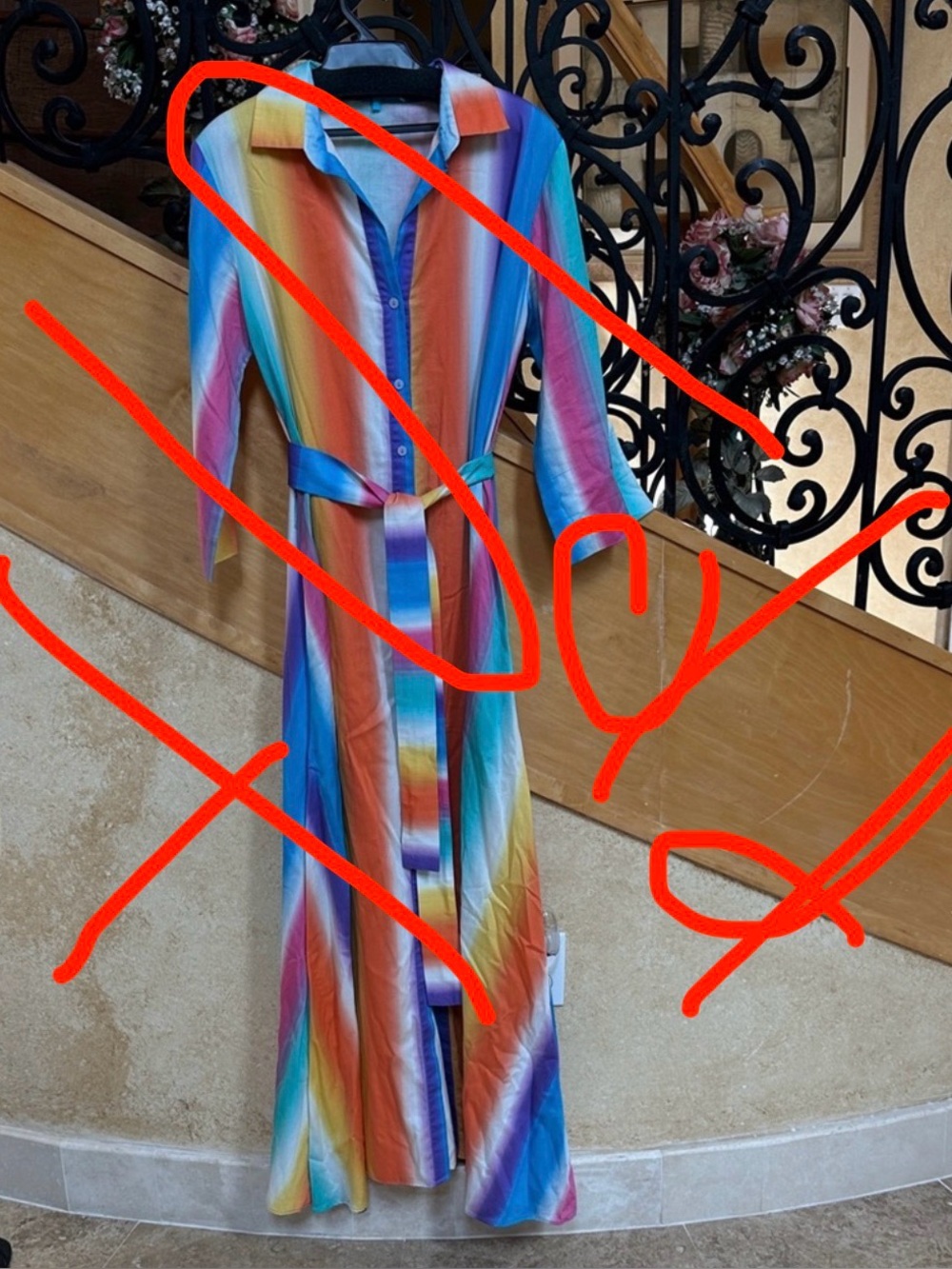 ❤️sold❤️Colorful Striped Maxi Dress